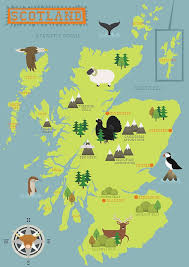 A Rambler S Map Of Scotland Heavyweight Print By Inkspillsinc Scotland Scotland Map Adventure Travel
