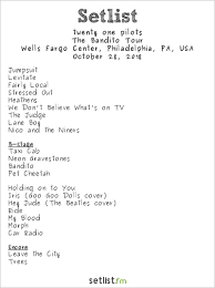 текст песни Twenty One Pilots Nico And The Niners Twenty One Pilots Setlist Wells Fargo Center Philadelphia Pa Usa 2018 The Bandito Tour Twenty One Pilots Tour Twenty One Pilots Twenty One