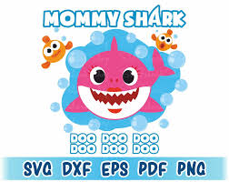 Mommy Shark Svg File Mommy Shark Printable Mommy Shark Dxf Etsy Shark Images Shark Birthday Birthday Invitations