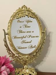 Once Upon A Time There Lived A Beautiful Princess Mirror With Inscription Once Upon A Time There Was A Beautiful Etsy In 2020 Cinderella Baby Shower Princess Birthday Party Princess Birthday