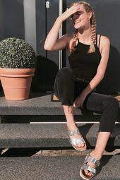 Metallic Arizona In Silver Worn By Blogfeeling Birkenstock Outfit Sartorial Outfits