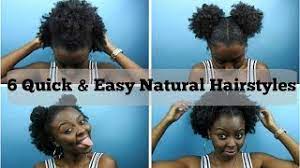 6 Quick Easy Natural Hairstyles I Short Awkward Length Youtube