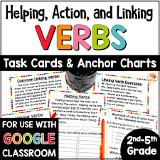 Practice identifying to be verbs with this great grammar worksheet. Helping Action And Linking Verbs Task Cards And Anchor Charts