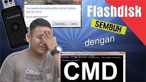 Berhasil Cara Memperbaiki Flashdisk Minta Format Dengan Cmd Recovery Raw Youtube