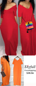Shyfull Casual Pockets Design Floor Length Dress Shyfull Shyf Dress Maxidress Beauty Shoes Fashion Birthday Outfit For Women Plus Size Fashion