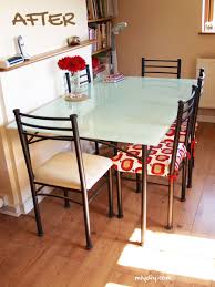 Painting A Glass Table Top Glass Top Table Glass Kitchen Tables Glass Table