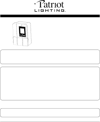 Https Www Manualshelf Com Manual Patriot Lighting Mn22948 Installation Instructions English Html