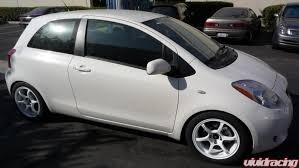 Some toyota yariss may have many performance parts available (sometimes dependent on the trim level). White On White Advan Rgii On A Toyota Yaris Vivid Racing News