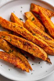 Roasted Sweet Potato Wedges Recipe Yummly Recipe Roasted Sweet Potatoes Healthy Snacks Recipes Sweet Potato Recipes Roasted
