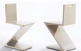 1938 Gerrit Rietveld Zig Zag Chair Chaise Blanc