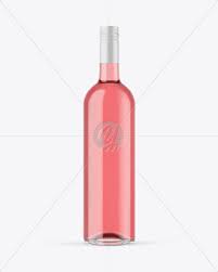 Clear Glass Pink Wine Bottle Mockup In Bottle Mockups On Yellow Images Object Mockups
