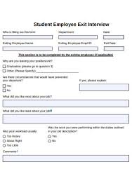 51 Sample Exit Interview Templates Forms In Pdf Ms Word Excel