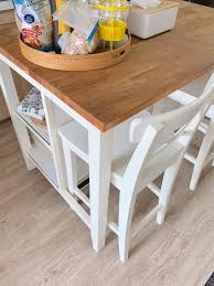Rated 4.5 out of 5 stars. Ikea Stenstorp Kitchen Island With 2 Ingolf Bar Stools Furniture Home Living Furniture Tables Sets On Carousell