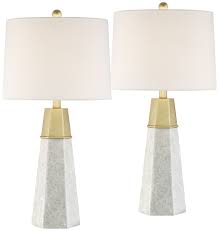 45 days money back guarantee. 360 Lighting Modern Table Lamps Set Of 2 Tapered Column Fabric Drum Shade For Living Room Bedroom Bedside Nightstand Office Family Walmart Com Walmart Com