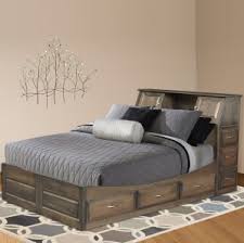 The platform bed also boasts a headboard as well as a footboard. Amish Bookcase Beds Wood Amish Beds Headboards Cabinfield Fine Furniture