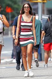 Emily Ratajkowski S Ribbed Summer Dress Is Exactly What We Call Body Conscious Baby Emily Ratajkowski Street Style Emily Ratajkowski Style Fashion