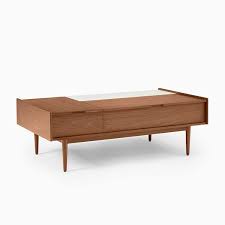 Shop with afterpay on eligible items. Mid Century Double Pop Up Coffee Table Walnut White Marble