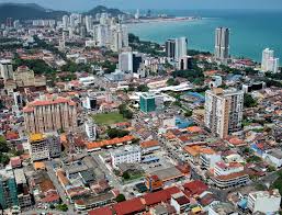 The esplanade marks the spot where the city's founder, sir francis the esplanade is located at 1, light street, georgetown, 10450 george town, penang, pulau pinang, malaysia. Komtar Tower Skywalk In George Town Penang Malaysia Encircle Photos