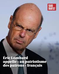 Droits de douane : Éric Lombard appelle « au patriotisme des patrons »  français 🔗https://l.sudouest.fr/wX0
