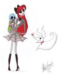 Tim Burton Fan Art Baby Justin Judy And Zero Tim Burton Art Tim Burton Art