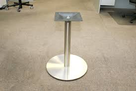 The square floor plate is 1/8 thick and easily installed with plenty of mounting holes for any job. 18 Round Table Base Stainless Steel Finish Up To 30 Tops Table Leg World