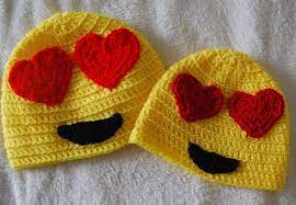 Eye Heart You Emoji Crochet Hat Pattern Crochet Hats Hat Pattern Crochet Hat Pattern