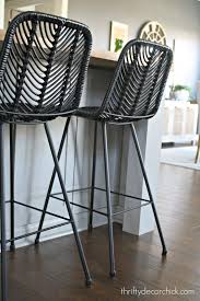 You can take this as if you find all black bar stools somewhat boring, there are also other choices. Pretty Kitchen Island Transformation For Less Than 100 Black Bar Stools Kitchen Stools For Kitchen Island Kitchen Bar Stools