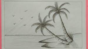 Pada gambar pertama terdapat sebuah gambar pemandangan pantai hitam putih yang sangat simple dan mudah untuk diwarnai terutama untuk anak tk ataupun anak sd. Cara Menggambar Pemandangan Pantai How To Draw Scenery Youtube