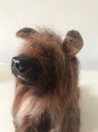 Felted Long Haired Dog Needle Felted Dog Handmade Soft Etsy In 2020 Felt Dogs Needle Felted Dog Long Haired Dogs