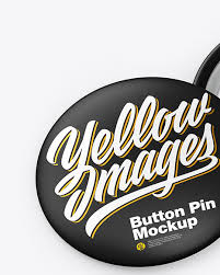 Download Two Matte Button Pins Mockup In Stationery Mockups On Yellow Images Object Mockups
