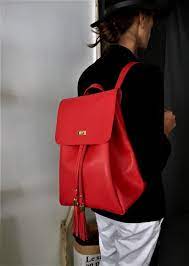 Leather Backpack Red Backpack Laptop Backpack Office Backpack Classic Backpack Woman Backpack City Backpack Women Leather Backpack Leather Red Backpack
