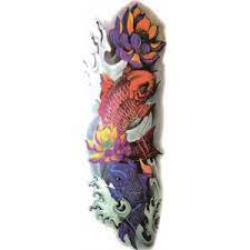 A temporary tattoo worth wearing. Very Big Japanese Koi Fish Temporary Tattoo 42 Cm