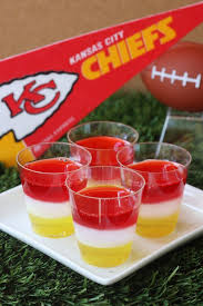 Kansas City Chiefs Jell O Shots Recipe Bowl Party Food Superbowl Party Food Super Bowl Food
