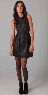 Tibi Sleeveless Metallic Jacquard Dress Black Dress Style Dresses Tibi Dresses