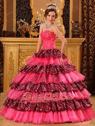 Beautiful Hot Pink Quinceanera Dress Ball Gown Sweetheart Organza And Zebra Beading Http Www F Quinceanera Dresses Pink Quinceanera Dresses Sweet 15 Dresses