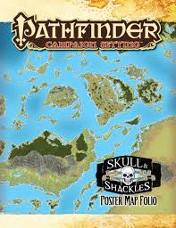 pathfinder campaign setting skull shackles poster map folio