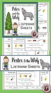 Music Lessons For Kids Peter And The Wolf Listening Sheets With Audio Clips This Is Music Listening Worksheet Elementary Music Education Elementary Music
