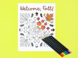 Get out your pens, your colored pencils and give color to life. Free Fall Coloring Page Printable Printables Mad In Crafts