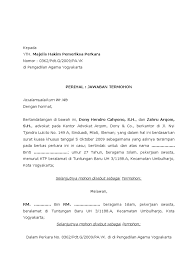 Bahwa tergugat menolak dan menyangkal dalil penggugat pada posita nomor 16 yang menyatakan tergugat telah melakukan wanprestasi. Contoh Surat Jawaban Atas Gugatan Cerai