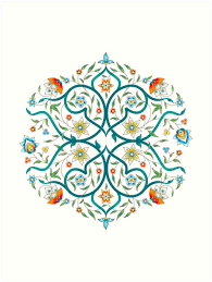 More images for floral arabesque pattern calligraphy » Arabesque Mandala Art Print By Annapoguliaeva Pattern Art Islamic Art Calligraphy Mandala Art
