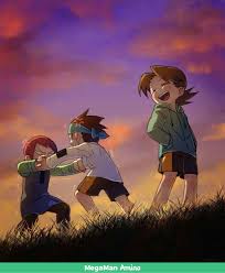 Hub Lan And Mayl As Kids Megaman Exe Mega Man Art Mega Man Anime