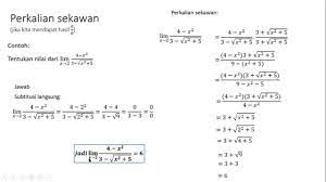 Cara cepat limit akar diatas. Materi Mtk Limit Perkalian Sekawan Youtube