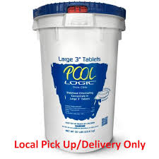 Large chlorine 3 tablets in a 50 lb. Asd Pool Supply 3 Tablets 50 Lbs 3 In Chlorine Tablet Available For Local Pickup Only