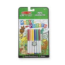 Product description this is one coloring pad that's just like magic! Melissa Doug Magic Pattern Kids Pets Marker Coloring Pad On The Go Travel Activity Walmart Com Walmart Com