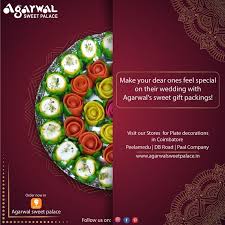 Special Days Sweet Decoration Decorative Plates Indian Sweets