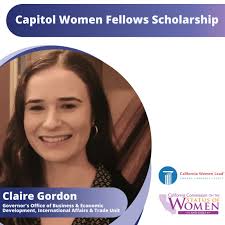 I'm incredibly excited to announce that I have been selected for the  Capitol Women Fellows Scholarship program! Thank you so much to California  Women Lead and the California Commission
