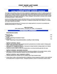assistant professor resume template
