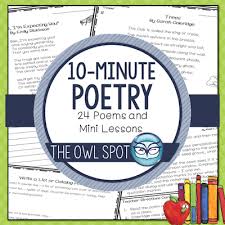 10 Minute Poetry Mini Lessons Makes Poetry Easy For Students And The Teacher Mini Lessons Writing Mini Lessons Reading Mini Lessons