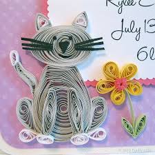 Girl Birth Announcement Card Origami Sanat Ve Kedi
