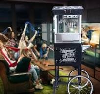 8 ounce popcorn maker cart, stainless steel, with heating and insulation,  suitable for home, outdoor garden, superstore-Black